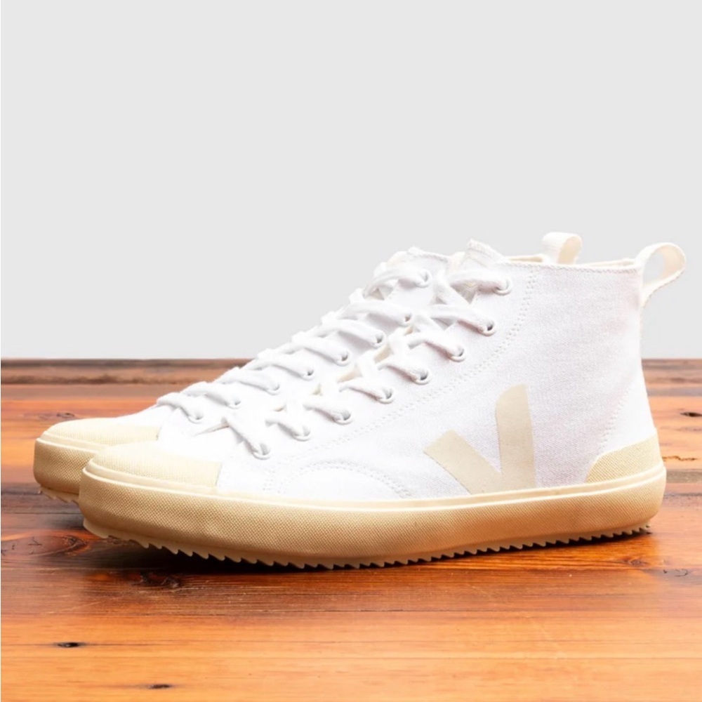 NIB Veja Nova HT Sneakers Canvas White Butter Sole Size 7 - Picture 2 of 8